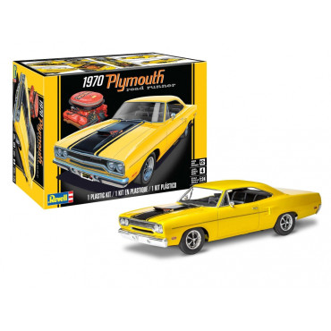 KIT PARA MONTAR REVELL PLYMOUTH ROAD RUNNER 1970 1/24 77 PEÇAS REV 85-4531 14531